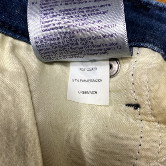 NWT NYDJ Jeans Size 14 Blue Sheri Slim Ankle Slightly Distressed Stretch - Picture 12 of 15